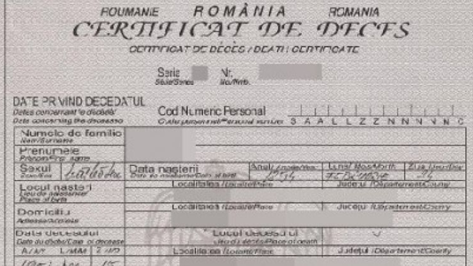 A Fost Eliberat Certificatul De Deces Pe Numele Alexandrei Măceșanu ...